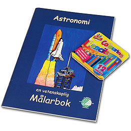 Vetenskaplig målarbok (Astronomi) med färgkritor
